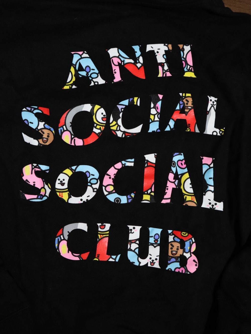 BT21 Black Anti-Social Social Club Hoodie